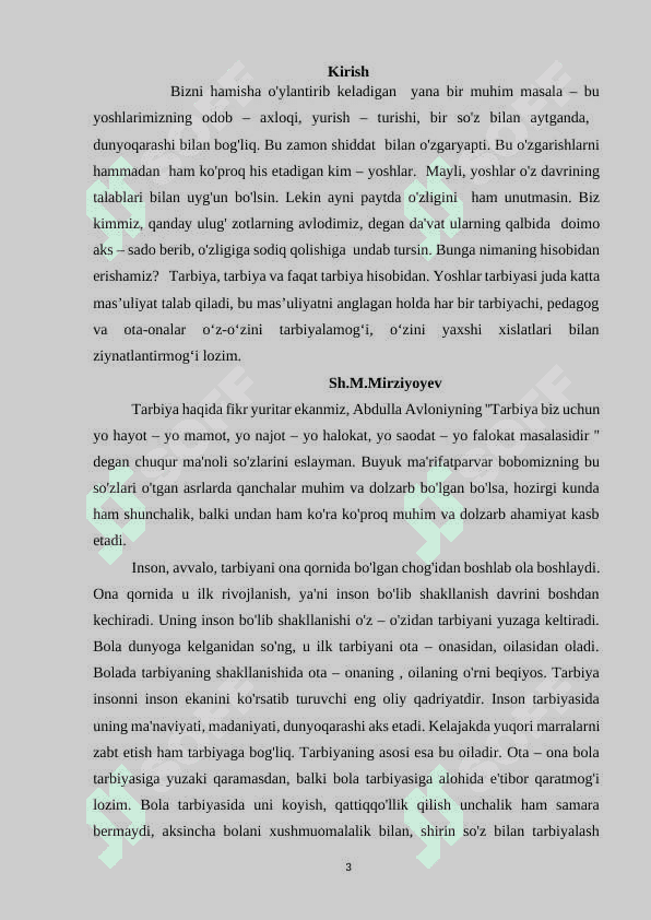 OILADA BOLALARNI TARBIYALASHDA  HADIS NAMUNALARIDAN FOYDALANISH 3