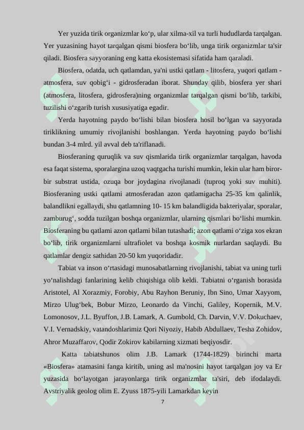 Biosferaning ifloslanishi va uning oldini olish masalasi 7