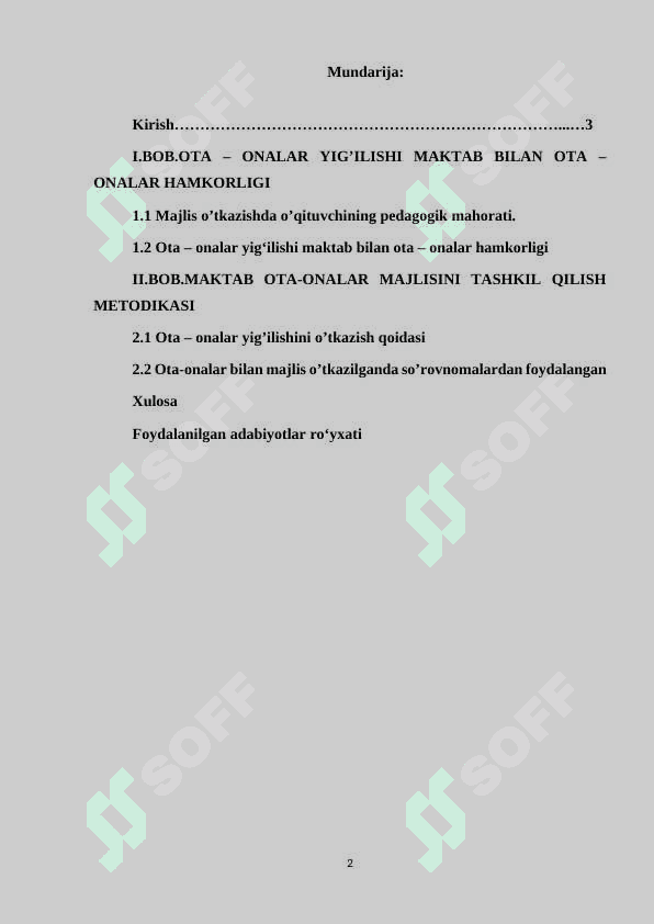 SINF RAHBARINING SINFDA OTA-ONALAR MAJLISINI TASHKIL QILISH METODIKASI 2