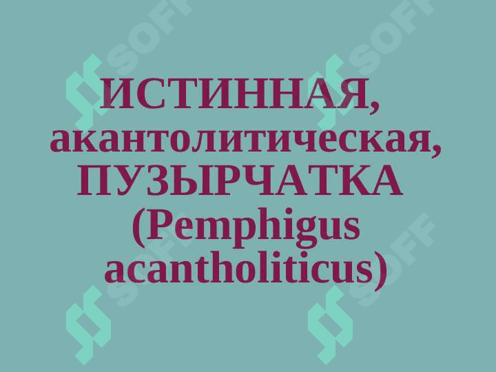 Пузырные дерматозы 5