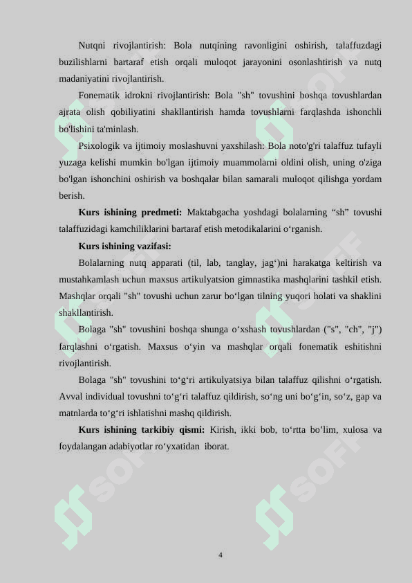 Maktabgacha yoshdagi bolalarning sh tovushi talaffuzidagi kamchiliklarini bartaraf etish 4