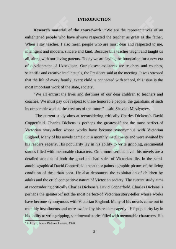 Emily, Dora, Agnes: female characters in the novel by Charles Dickens "David Copperfield" and their function in the context or gender 3