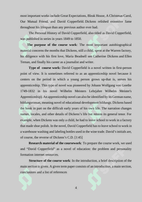 Emily, Dora, Agnes: female characters in the novel by Charles Dickens "David Copperfield" and their function in the context or gender 4