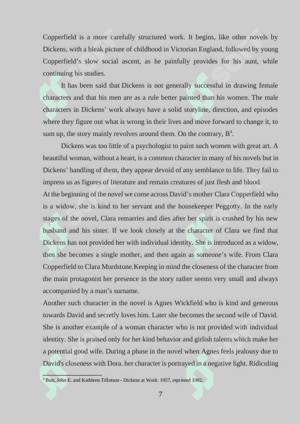 Emily, Dora, Agnes: female characters in the novel by Charles Dickens "David Copperfield" and their function in the context or gender 7