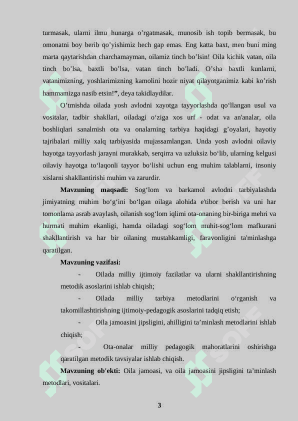 Oila jamoasini jipslashtirish metodikasi 3