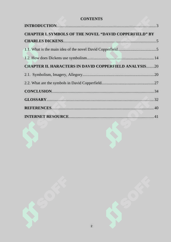 THEME: SYMBOLS IN THE NOVEL BY CHARLES DICKENS “DAVID COPPERFIELD” 2