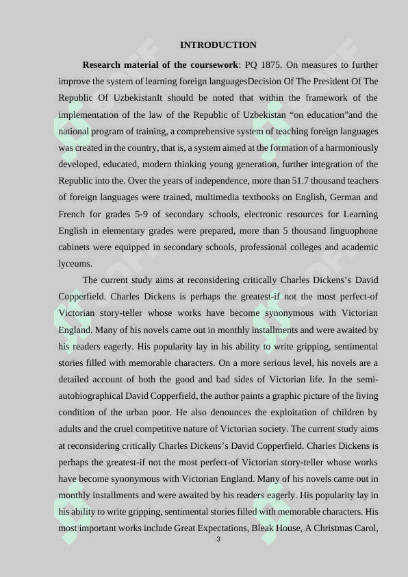 THEME: SYMBOLS IN THE NOVEL BY CHARLES DICKENS “DAVID COPPERFIELD” 3
