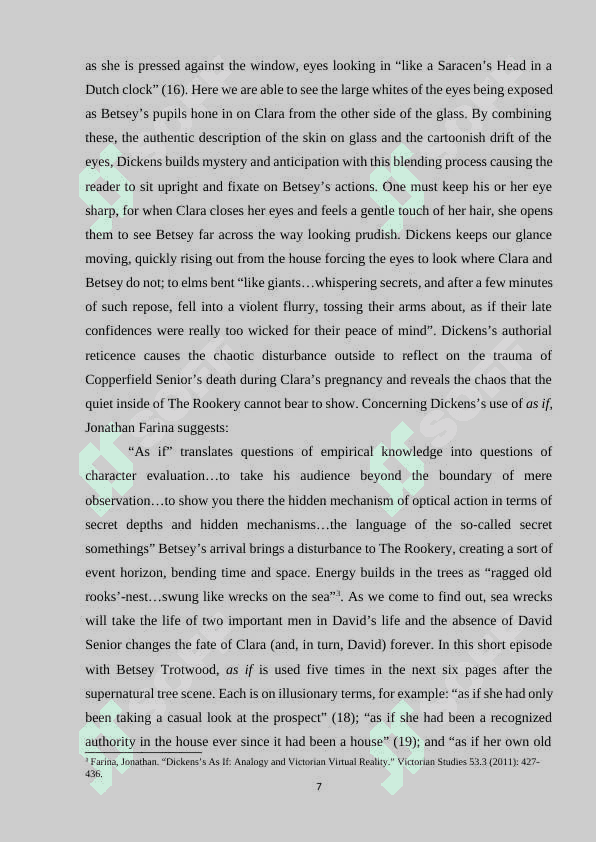 THEME: SYMBOLS IN THE NOVEL BY CHARLES DICKENS “DAVID COPPERFIELD” 7