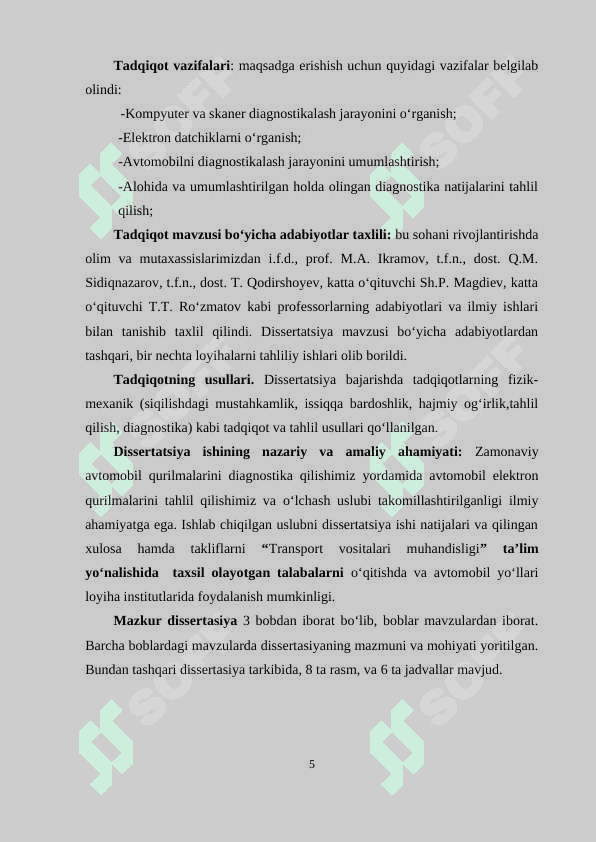 AVTOMOBILLARNI ELEKTRON TIZIMINI DIAGNOSTIKALASH TEXNOLOGIYASINI TAKOMILLASHTIRISH 5