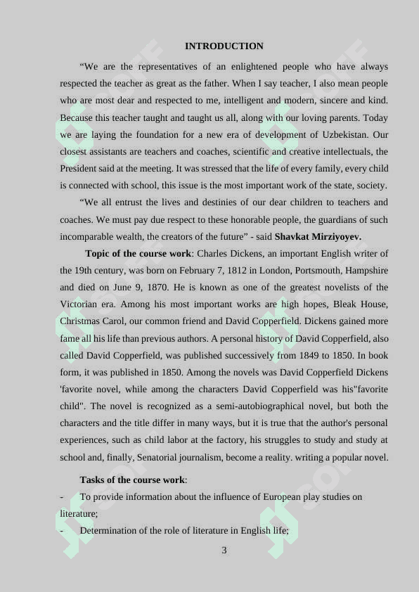 Ways of characterizing in the novel by Charles Dickens' "David Copperfield". 3