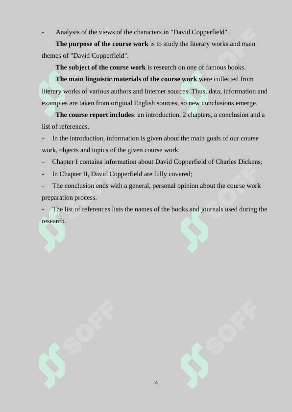 Ways of characterizing in the novel by Charles Dickens' "David Copperfield". 4