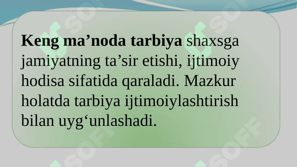 Boshlangʻich taʼlimda tarbiya jarayonining mazmuni va mohiyati 4