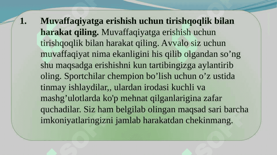 Boshlang‘ich sinf o‘quvchilarida muvaffaqiyatga erishishga intilish motivini shaxsning ustuvor xususiyati sifatida 5