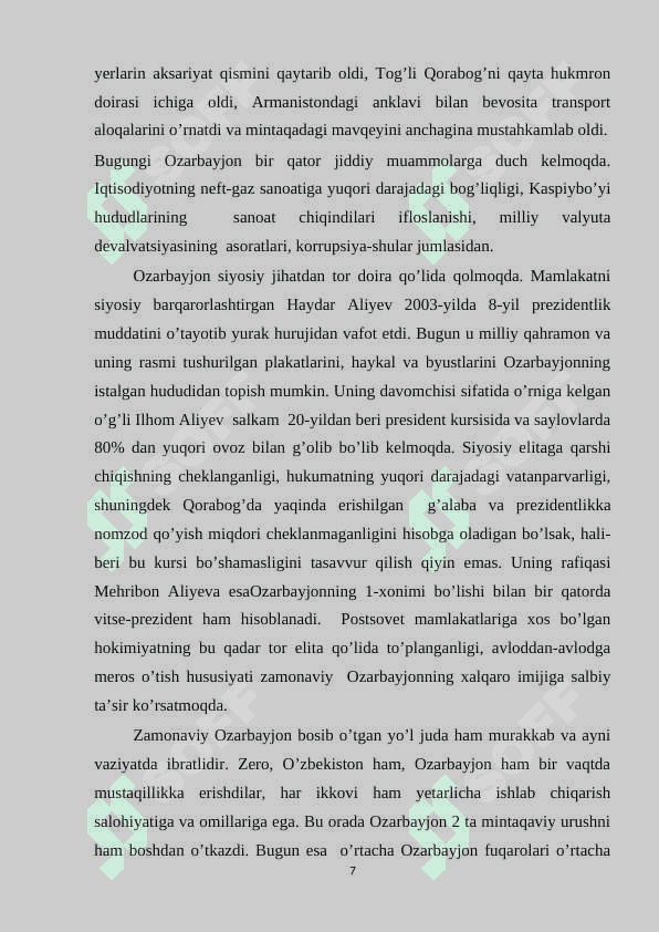 1991-2022 YILLARDA KAVKAZ ORTI DAVLATLARIDA SIYOSIY VAZIYAT 7