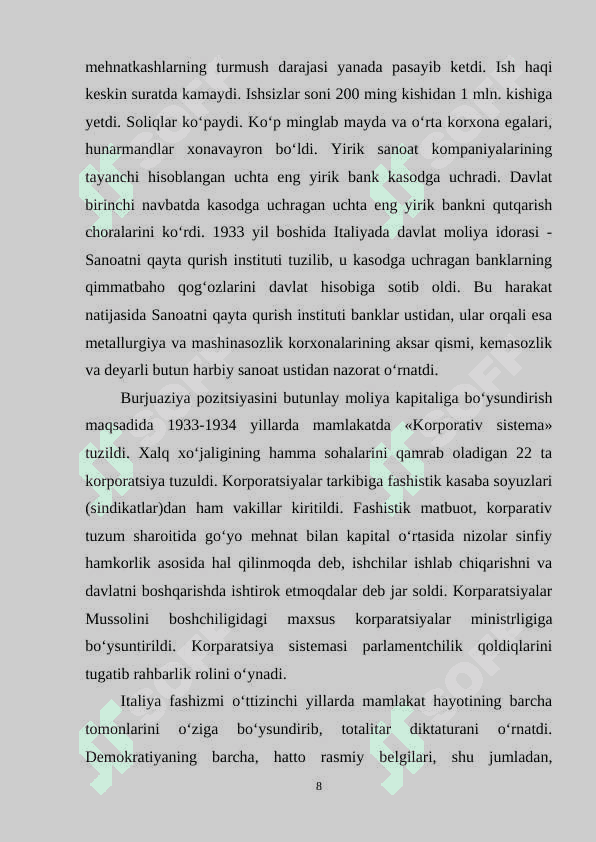 ITALYANING 1-JAHON URUSHIDAGI  ISHTIROKI 8