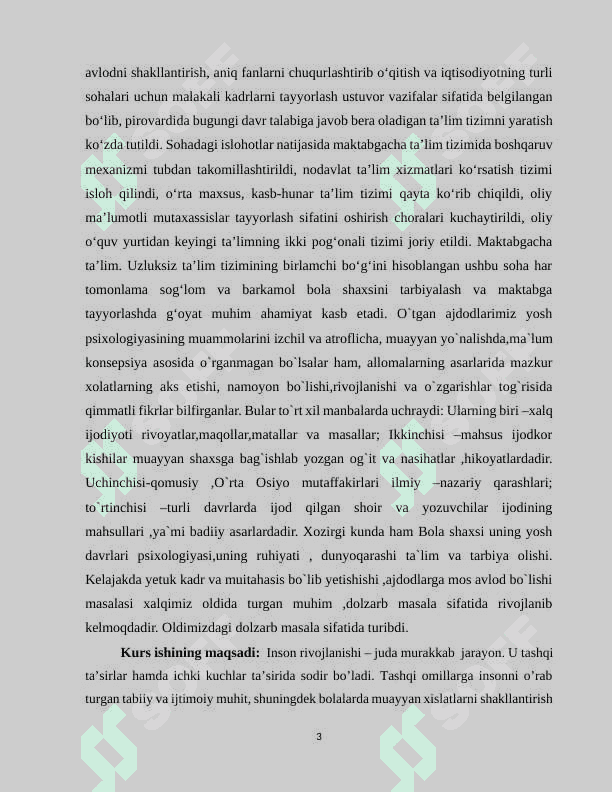 “Maktabgacha yoshdagi bola shaxsi rivojlanishiga ta’sir etuvchi omillar” 3
