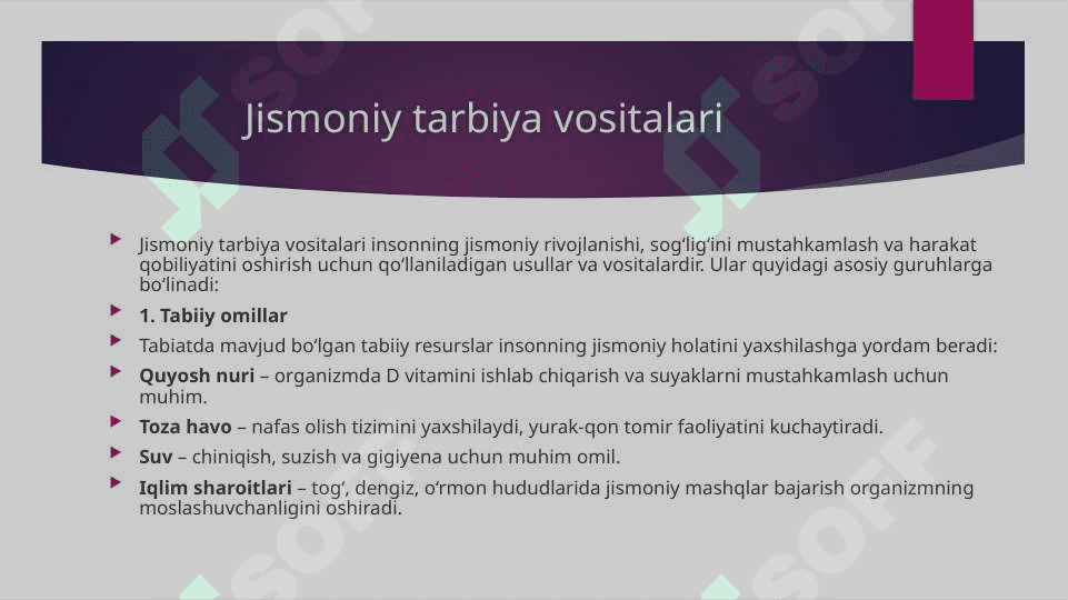 Jismoniy tarbiya vositalari. Jismoniy tarbiya mashg'ulotlarida qo'llaniladigan jismoniy tarbiya metodlari 4
