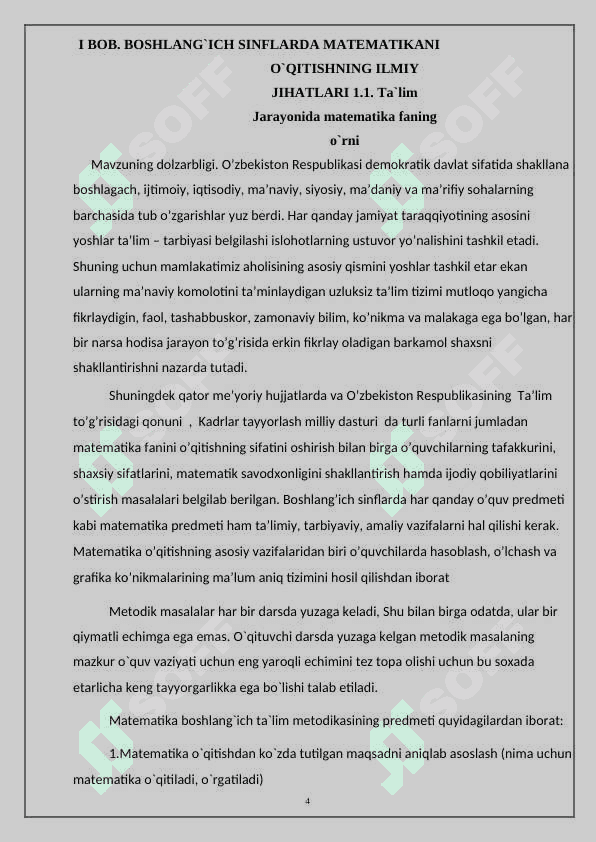Boshlang'ich sinflarda matematikani o'qitishning ilmiy jihatlari   metodik tavsiyanoma 4