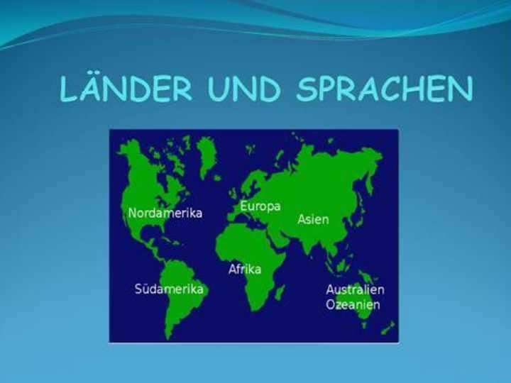 lANDER UND SPRACHEN