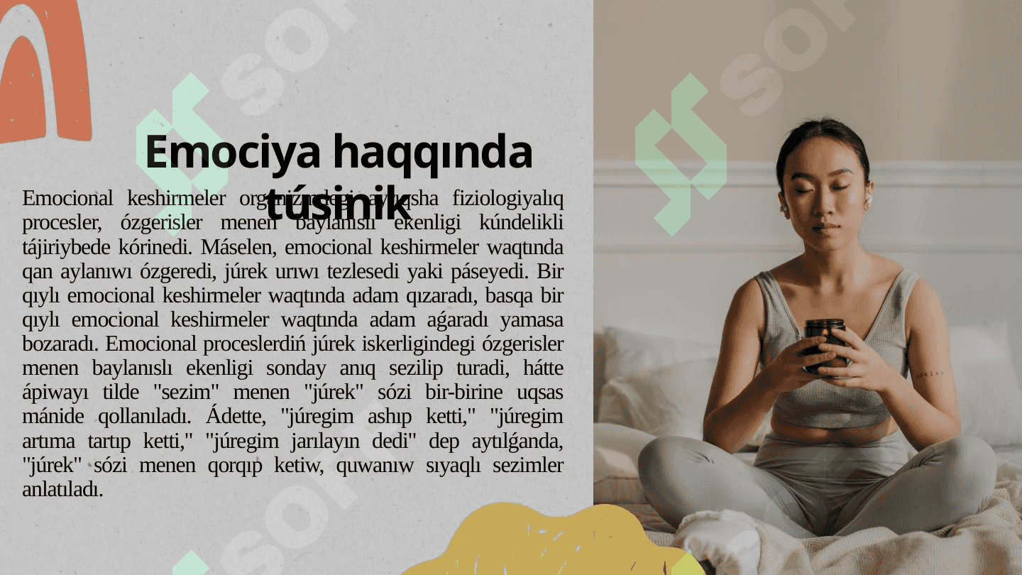 Emociya psixologiyasınıń teoriyalıq qatnasları 5
