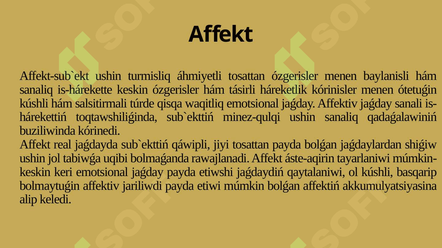 Emociya psixologiyasınıń teoriyalıq qatnasları 8