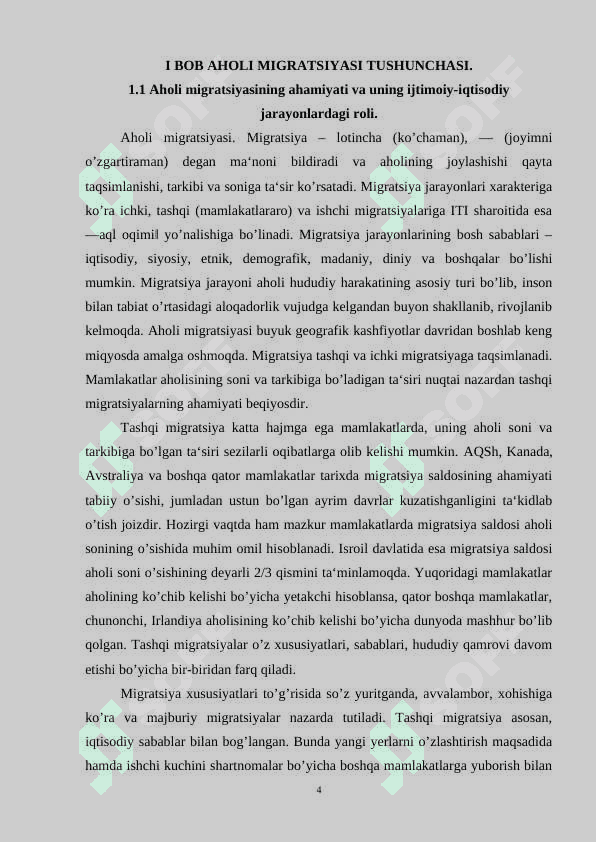 AHOLI MIGRATSIYASI VA UNING TASNIFI 4