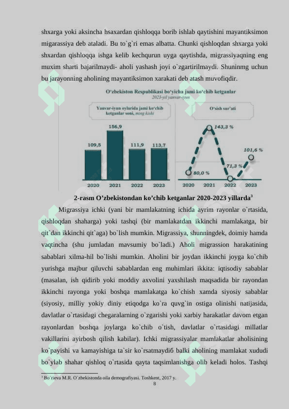 AHOLI MIGRATSIYASI VA UNING TASNIFI 8