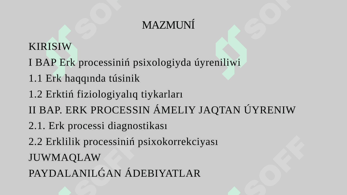 Erk haqqında túsinik 2