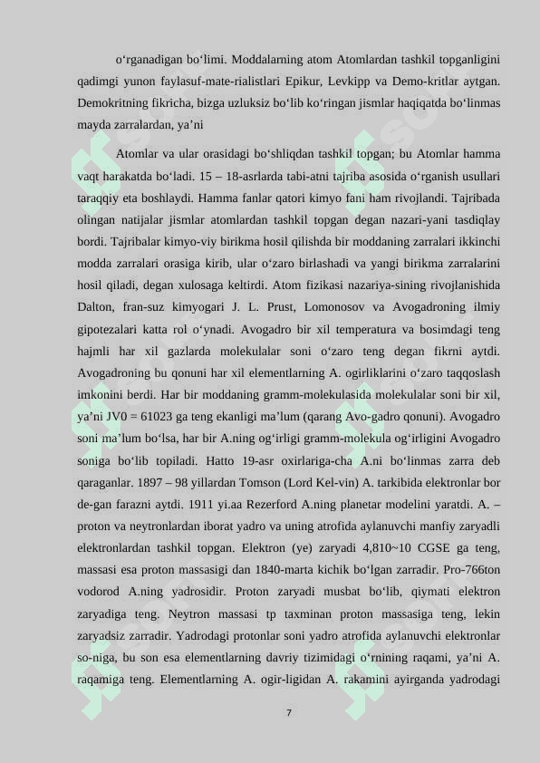 Atom fizikasi bo‘limiga oid mavzularni o‘qitishda pedagogik  texnologiyalardan foydalanish usullari. 6