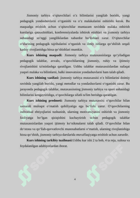 Jismoniy tarbiya mutaxassislarga qo‘yiladigan pedagogik talablar 4