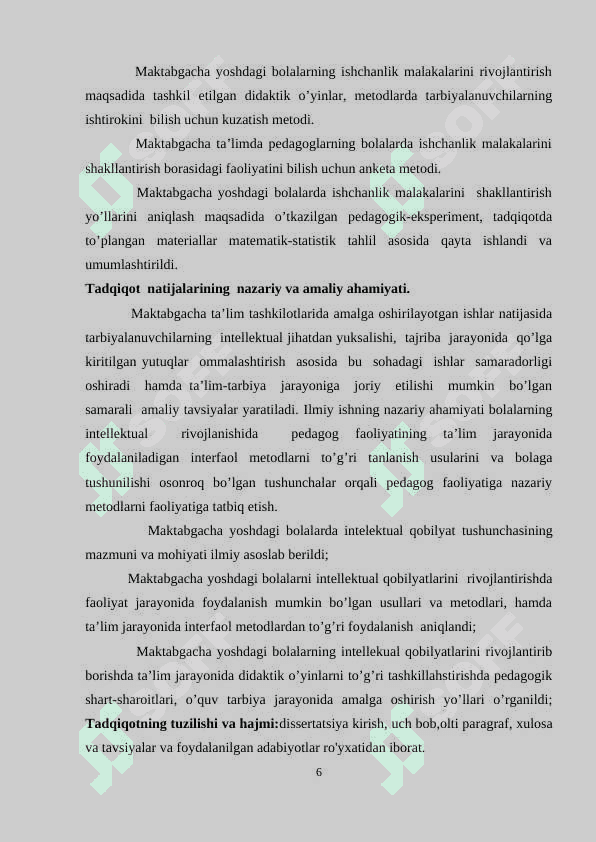 Oilada va maktabgacha ta`lim tashkilotlarida    bolalarning ishchanlik malakalarini rivojlantirish yo`llari 6