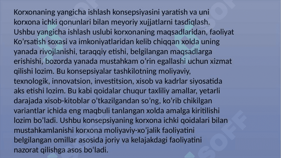 KORXONADA ICHKI AUDITNI TASHKIL QILISH BOSKICHLARI 4