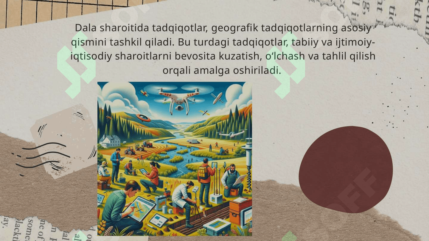 Dala sharoitida tadqiqotlarni tashkil etish 3