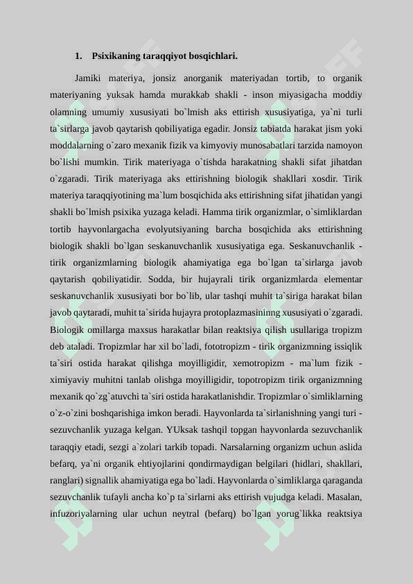 Psixikaning filogenetik taraqqiyoti 2