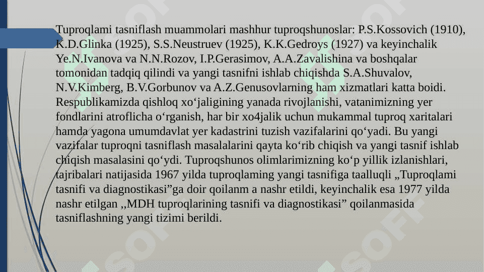 Tuproqlarning tasnifi va unumdorligi 6