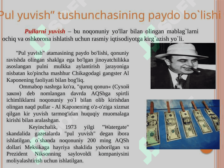 Noqununiy mablag’larni o’zlashtirish va terrorizmga qarshi kurashish bo’yicha xalqaro tashkilotlar faoliyati 5