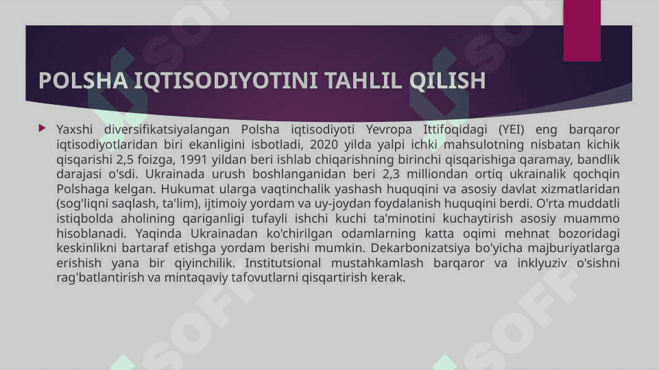 Polsha iqtisodiyotini tahlil qilish 3
