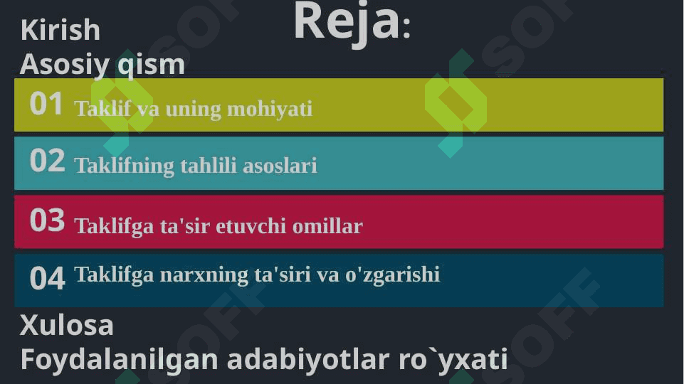 Taklif tahlili asoslari va ularga ta’sir etuvchi omillar 2