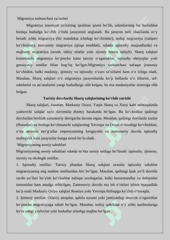 Sharq xalqlarining migratsiyasi va uning ijtimoiy natijalari 25 3