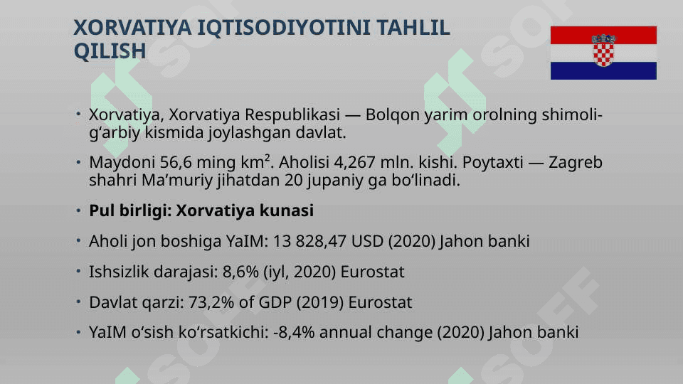 Xorvatiya Iqtisodiyotini tahlil qilish 2