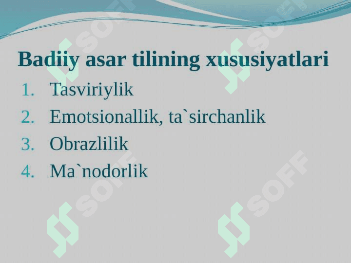 Бадиий асар тили 6