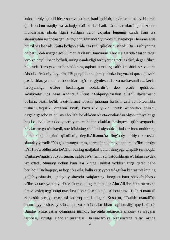ABDULLA AVLONIYNING ,,TURKIY GULISTON YOXUD AXLOQ” ASARIDA MA’NAVIY AXLOQIY TARBIYA 4