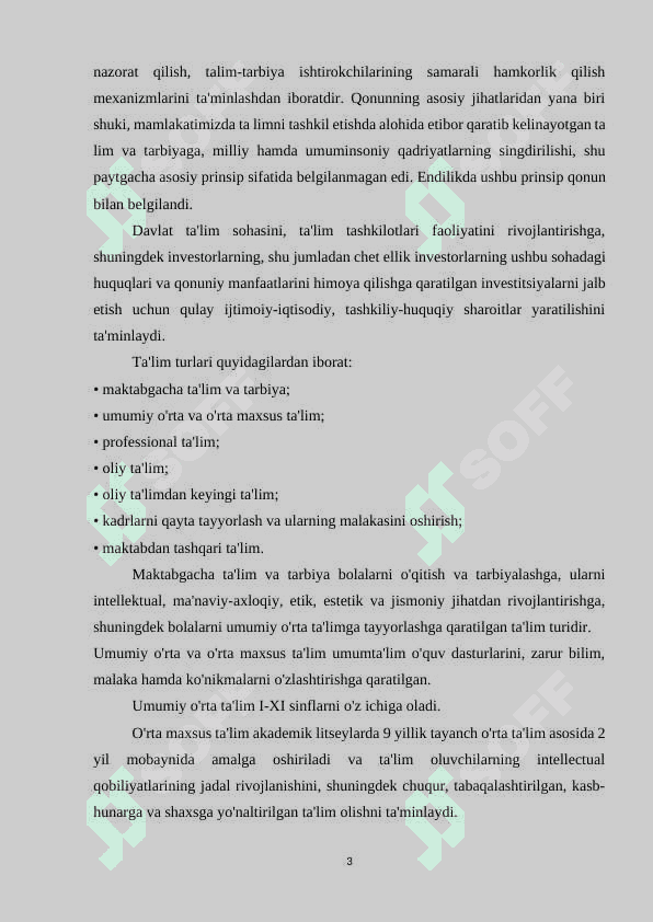 Boshlang'ich ta’lim pedagogikasi fanining mazmuni, predmeti, metodologiyasi, ilmiy-tadqiqot obyekti, metodlari. 3