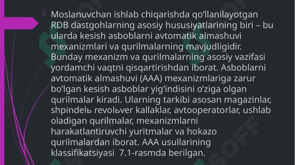 AVTOMATIK ALMASHUV MEXANIZMLARI KLASSIFIKATSIYASI, ULARGA QO’YILGAN TALABLAR 3