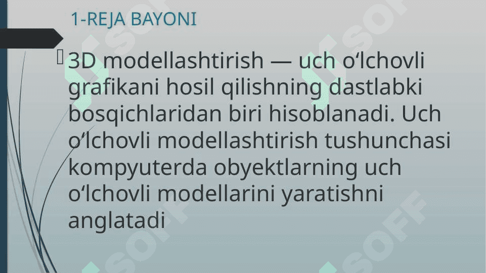3 D MODELLASHTIRISH 2