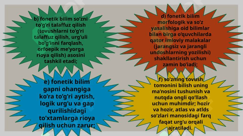 Fonetika va grafika asoslarini o'rganishda  pedagogik  texnalogiyalarni  qo'llash 4