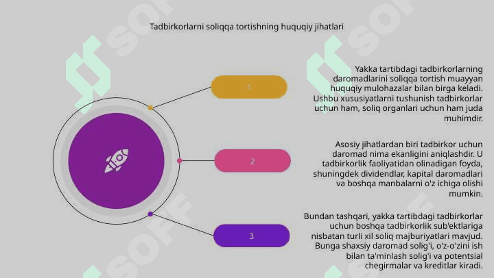 Yakka tartibdagi tadbirkorlarning daromadlariga soliq solishning oʻziga xos xususiyatlari 8