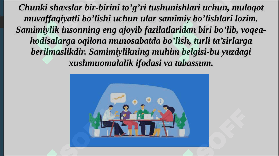Muloqotning muvaffaqiyatli bo‘lishida shaxs sifatlarining o‘rni 4