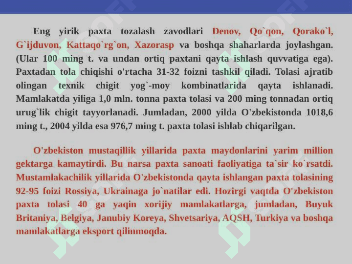 O‘zbekiston yengil va oziq-ovqat sanoati 6