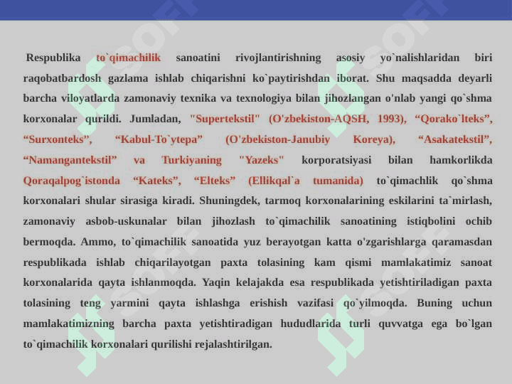 O‘zbekiston yengil va oziq-ovqat sanoati 8